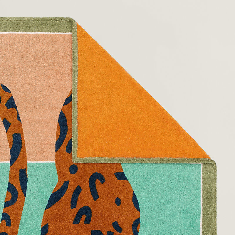 まるで絵画のようHermesLa Panthere a la Plage ビーチタオル La Panthere a la Plage beach towel | Hermès USA